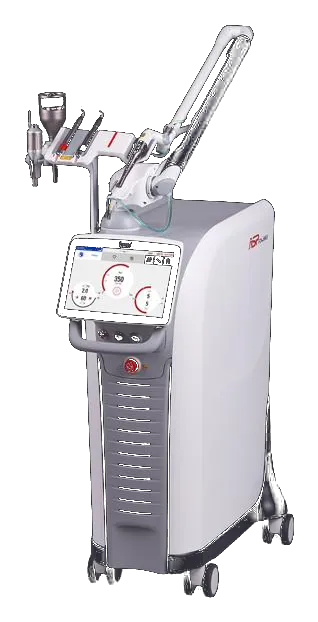 The Fotona LightWalker dental laser system used at Magical Smiles Bacchus Marsh — a tall, white floor-standing unit with articulated arm and touchscreen control panel